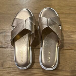 Cole Haan Silver Rose Grandpro Rally Leather Slider